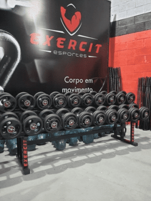 Mesa de Dumbbell Exercit Esportes em 10 x sem juros/ Conjunto do 12 ao 30 kg