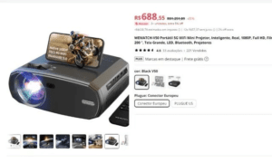Projetor WeWatch-V50 Portátil 5G WiFi 1080P - sem controle - Image 2