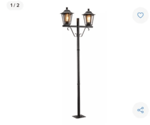 Pedestal de luz jardim ou luminária interna