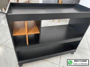 Aparador Luxo preto e amadeirado