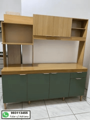 Cozinha new Dália freijo/ verde