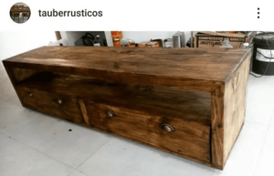 Rack rústico de madeira NOVO