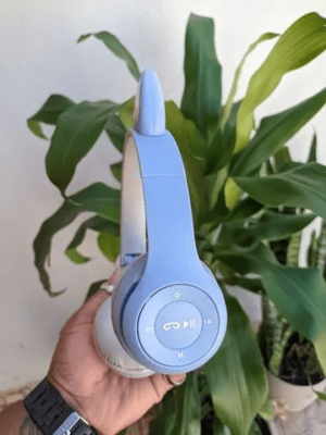 FONE DE OUVIDO BLUETOOTH HEADPHONE GATO GALÁCTICO Azul - Image 3