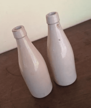 DUAS GARRAFAS ANTIGAS DE CERVEJA DE GENGIBRE H. KENNEDY GLASGOW POTTERIES GRÉS. - Image 3