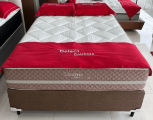 Colchão Herval Maxspring Livorno + Base Box Casal 138x188x68 - Select Colchões