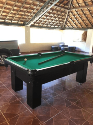 Mesa Charme de Bilhar Cor Preta Tecido Verde Mod. BSAE3198