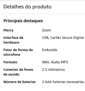 Gravador Digital Zoom H4N Hardy