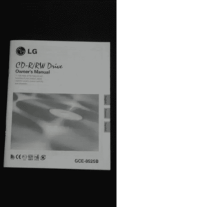 Manual Cd-r/rw Drive Lg - GCE-8525B