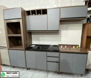 Cozinha modulada Isa cinza