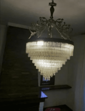 Lustre Colonial em cristal