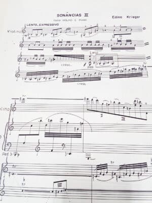 Partitura - Sonâncias II - Para piano e violino.- Cód.118 - - Image 2